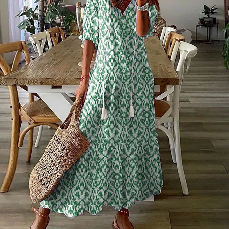 Michaela - Boho Kleid mit Bauchbedeckung