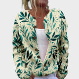 Ginevra – Herbstliche Strickjacke mit Botanikmuster