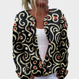 Alice – Herbstliche Strickjacke mit Arabeskenmuster