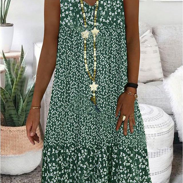 AYLA | ÄRMELLOSES KLEID MIT V-AUSSCHNITT
