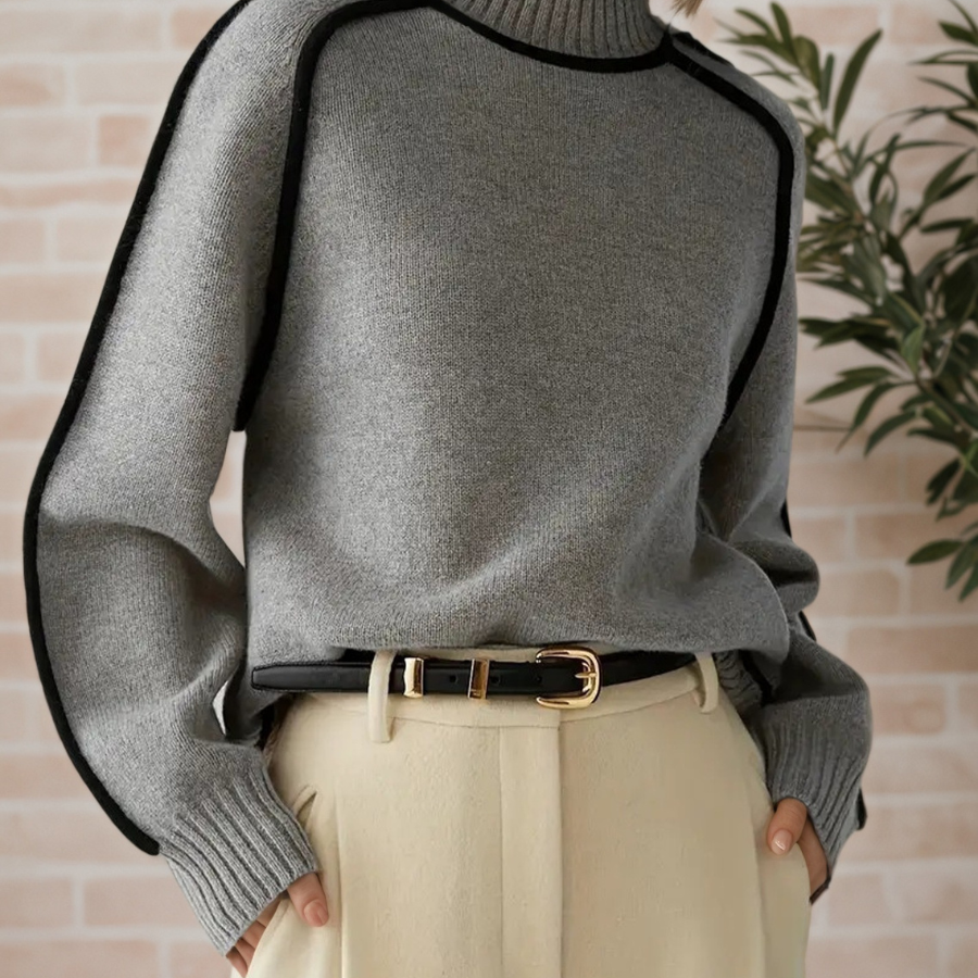 Donna | Eleganter Pullover mit Stehkragen