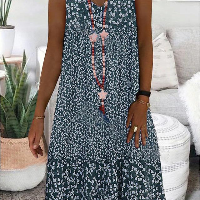 AYLA | ÄRMELLOSES KLEID MIT V-AUSSCHNITT