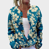 Vittoria – Herbstliche Strickjacke mit Blumenmuster