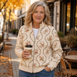 Hannelore™ | Cardigan mit zarten Blütenranken