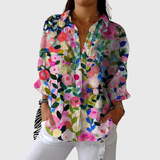 Leichte und farbenfrohe Druckbluse