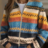 Elke™ | Cardigan im Zickzack-Streifen