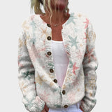 Paola – Herbstliche Strickjacke mit Seesternmuster