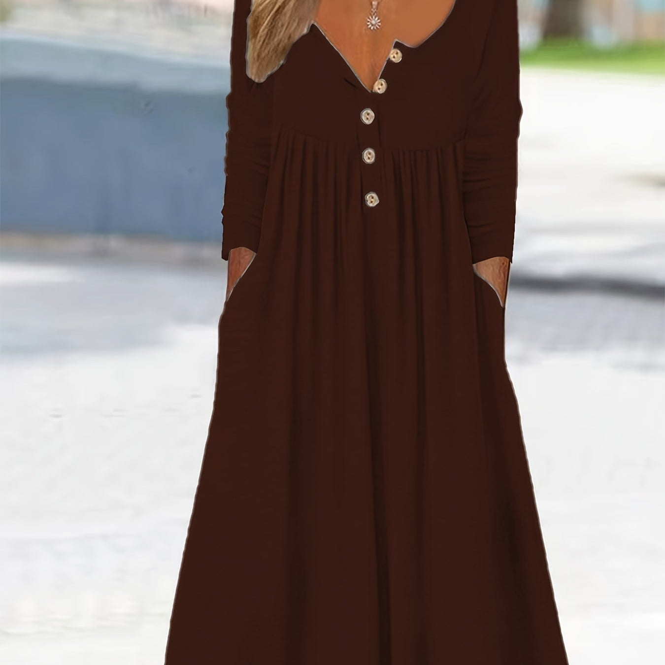 ZARA | MIDI-KLEID MIT KNÖPFEN VORN