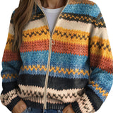 Elke™ | Cardigan im Zickzack-Streifen