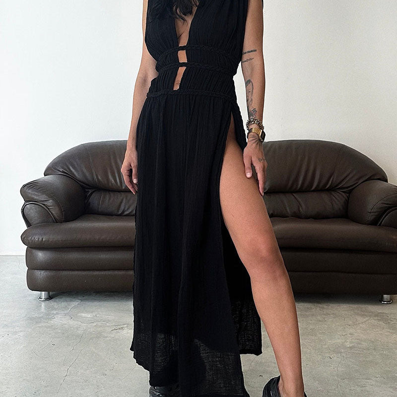 Zolla - Texturiertes Kleid mit Schlitz