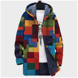 Muriel | Damen-Kapuzenmantel im Colorblock-Design