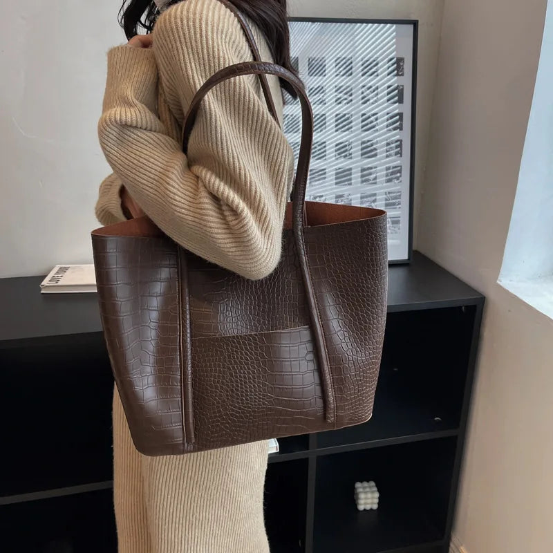 Christina™ | Elegante Veganes Leder Schultertasche