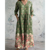 ELEANOR | MAXI-KLEID VINTAGE MIT BLUMENMUSTER