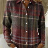 Eleanor | Klassische karierte Strickjacke