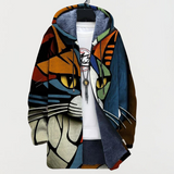 Sophie – Jacke mit abstraktem Katzenmotiv