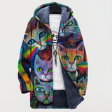 Ella – Kapuzenpullover mit Katze und Regenbogen