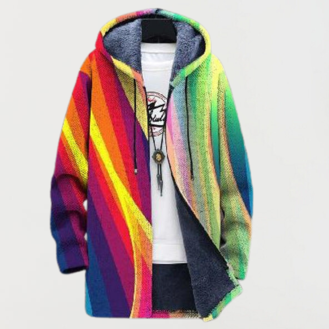 Emilia – Jacke mit Regenbogenstreifen