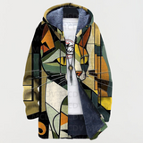 Leonie – Jacke mit geometrischem Katzenmuster