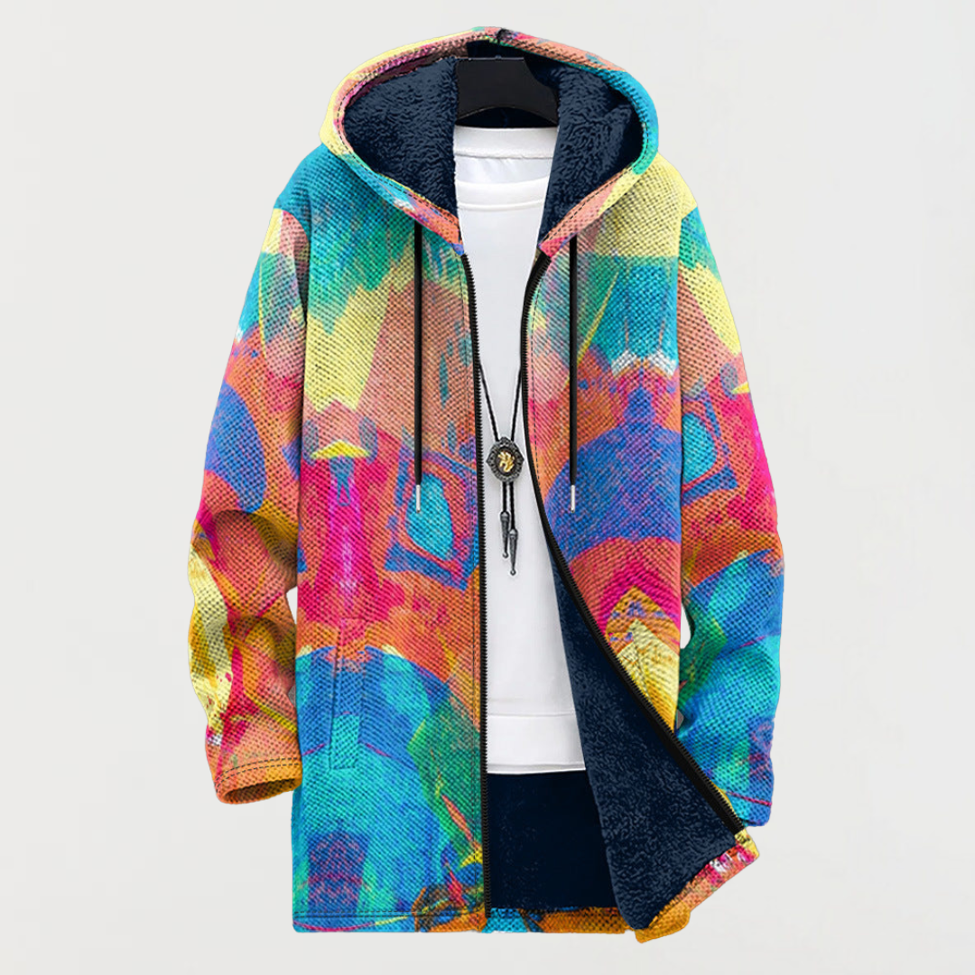 Greta – Jacke mit farbenfrohem Kunstmuster