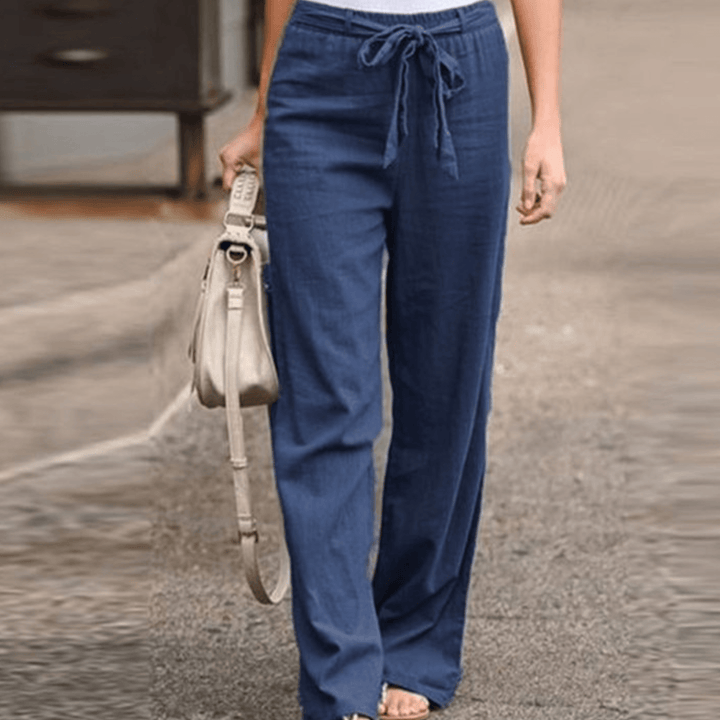 Joleen - Damen Freizeitpants mit Kordelzug und elastischem Bund