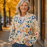 Claudia™ | Cardigan mit Aquarell-Blättern