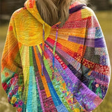 Angelika™ | Cardigan im Regenbogen-Patchwork