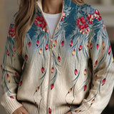 Franziska™ | Cardigan mit Federn & Blüten